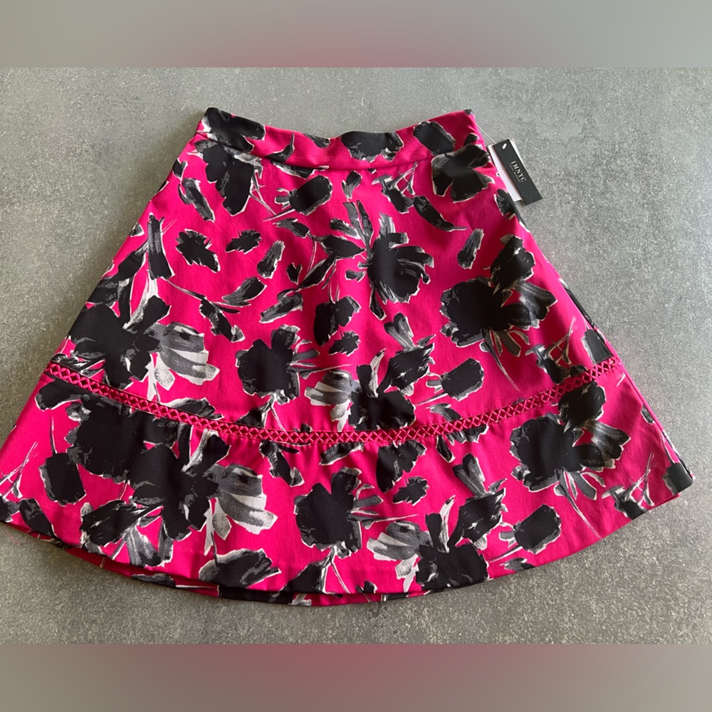 IMNYC Isaac Mizrahi Raspberry Brush Skirt
